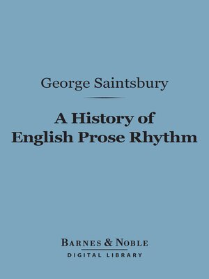 cover image of A History of English Prose Rhythm (Barnes & Noble Digital Library)